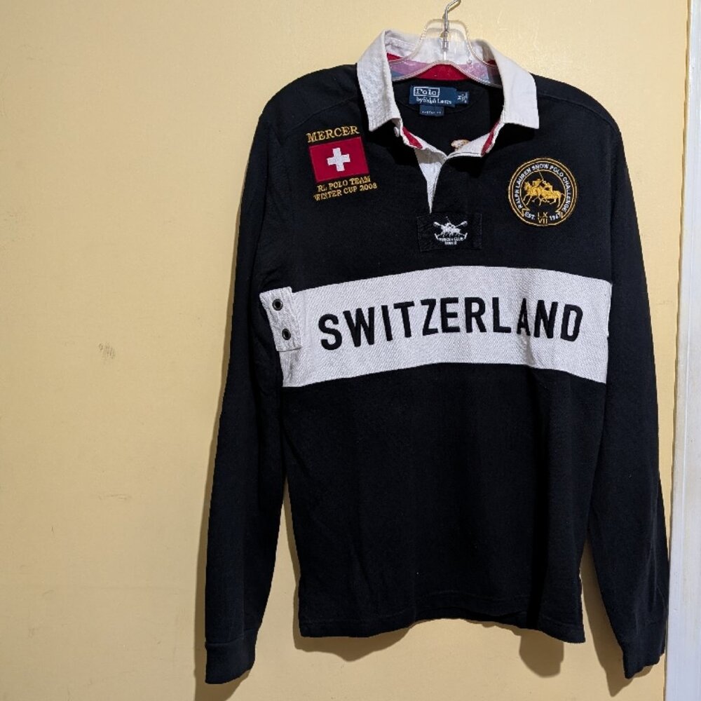 Vintage 2000s Ralph Lauren Polo Switzerland Rugby Shirt M